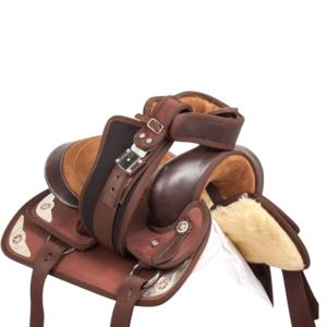 Diseño personalizado Premium sintético Western Barrel Racing Saddles Horse Tack Set Proveedor indio con opciones de tamaños de asiento - Product Image 6