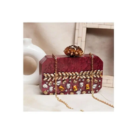 Tas tangan Resin Dompet untuk wanita pertengahan abad tas tangan untuk tas malam pernikahan pengantin warna mawar