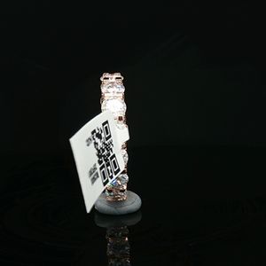 Anillo de Eternidad de Oro Rosa de 14K R03908 con Diamantes Redondos de 9.54 Ct, Chapado en Rodio, Anillos de Compromiso de Sheetal Diamonds India - Product Image 2