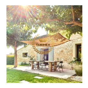 100% fibra de coco Natural Coir parasol vela muchos tamaños 2x2m a 6x6m buena protección solar cafés artísticos resorts playas jardín - Product Image 2