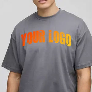 Camiseta de gran tamaño, camiseta de peso pesado con 100% de algodón de alta calidad, venta al por mayor, camiseta de Hip Hop personalizada para niños - Product Image 2