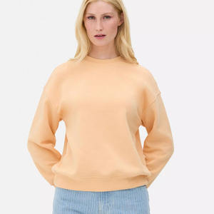 Diseño personalizado Logo Crew Neckline Dropped Shoulders and Rib Trims Sudadera para mujer Gym Workout Sudaderas con capucha y sudaderas para mujer - Product Image 1