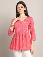 Kurti court/à manches longues en pur coton, prêt-à-porter, style occidental moderne et élégant, pour femme, occasions spéciales, mariage