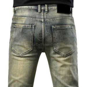 Jeans pour hommes sur mesure, fabrication au Pakistan, pantalon droit décontracté, coupe slim, pantalon en jean pour hommes grande taille - Product Image 4