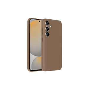 Netzy Brown Silicone for Samsung for Galaxy A55 Case SAFA Vitra Cover with Anti-Fingerprint Camera Protected <b>Card</b> <b>Holder</b> - Product Image 1