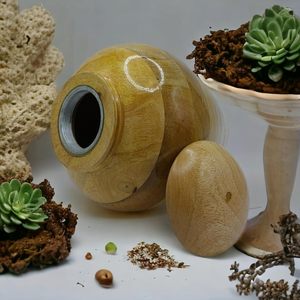 Urne en bois artisanale pour cendres humaines adultes avec sac en velours Crémation pour cendres Décorative-Urnes funéraires pour cendres humaines - Product Image 4