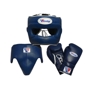 Ensemble de sparring MMA et de boxe en cuir de vache véritable de couleur personnalisée pour l'entraînement en plein air, équipement de marque Winning - Product Image 5