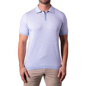 เสื้อเชิ้ตผู้ชายแบบลำลอง แขนสั้น คอปก ลายเรียบ ปักโลโก้ได้ ผลิตจากผ้าถักผสมคอตตอนและสแปนเด็กซ์ ระบายอากาศได้ดี สวมใส่สบาย - Product Image 3