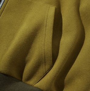 Sudadera con capucha y cremallera Lisa para hombre con bordado personalizado, sudadera con cremallera de mezcla de algodón, sudadera con cremallera gruesa de invierno para hombre - Product Image 5