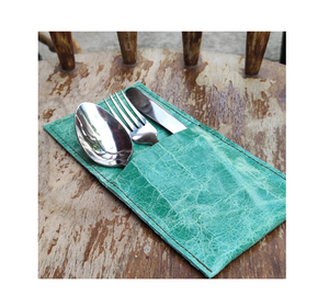 Funda de cuero de alta calidad para el almuerzo, prenda más antigua de color azul - Product Image 1