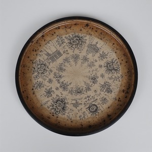 Plaque de chargeur en fer saphir givré tons bleus translucides Art déco Design forme de fleur pour les célébrations de soirée de mariages d'hiver - Product Image 3