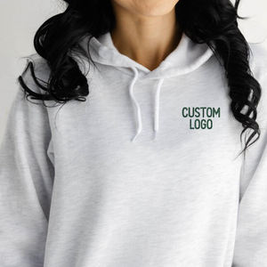 Sudadera con Capucha Extra Grande Informal de Invierno para Mujer, 100% Algodón, Felpa Ecológica, Transpirable, con Bordado 3D Frontal Tipo Canguro - Product Image 1