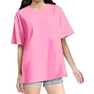 Camiseta de Verano 100% Algodón para Mujer, Color Sólido, Suave, Casual, Holgada, Lisa, de Manga Corta, para Mujer 2026 - Product Image 2