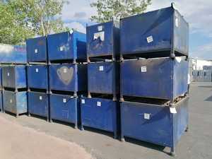 Gitterbox d'acciaio pesante industriale della saldatura del metallo della scatola del pallet del metallo con l'alta qualità Pallet d'acciaio durevole di stoccaggio d'acciaio