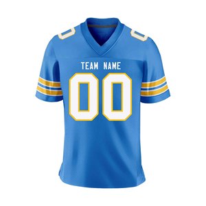 Maillot de football américain personnalisé, col en V, manches courtes, maille respirante, nom de l'équipe imprimé, vêtements de sport pour hommes adultes - Product Image 5