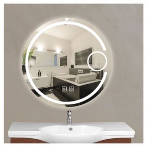 Mueble de baño de pared moderno personalizado de lujo, <span class=keywords><strong>precio</strong></span> de fábrica, tocador de baño con lavabo de pizarra, espejo inteligente superior - Product Image 5