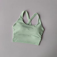 Soutien-gorge de sport léger et sans coutures pour femme, avec fermeture éclair frontale, bretelles réglables, coussinets amovibles, maintien élevé, respirant, séchage rapide, écologique