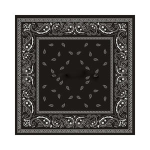 Bandana carré en satin de soie vert imprimé personnalisé Bandanas en coton polyester avec logo personnalisé - Product Image 1