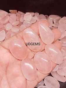 Pierre précieuse polie naturelle de pierre de cristal de quartz rose pour des bijoux et la guérison - Product Image 3