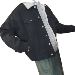 Veste en jean classique coupe ample pour homme, coton, nouveau style coréen tendance, marque décontractée, haut court printemps automne, noir bleu - Product Image 5