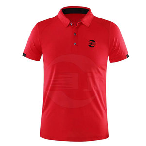 เสื้อยืดสำหรับผู้ชายเสื้อโปโลผ้าโพลีเอสเตอร์แบบแห้งเร็วและเบาสำหรับฟิตเนสพิมพ์ลายพื้น - Product Image 1