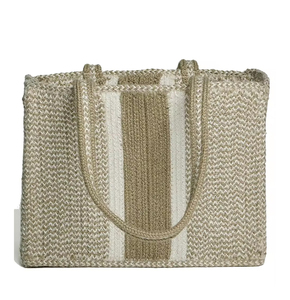 Bolso trenzado de Mano a Mano de hilo PET de tamaño personalizado superventas, forro de lona de alta calidad, dos asas abiertas, precio bajo, fabricante indio - Product Image 2