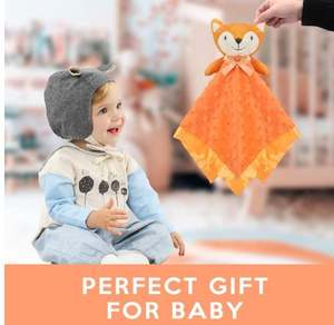 Unisex 16 Inch Orange Fox Security <b>Blanket</b> <b>Soft</b> Cotton Newborn Toddler Snuggle Lovey Plush Animal Halloween Gift for <b>Baby</b> - Product Image 2