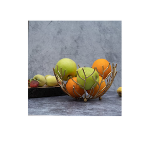 Bol de latón para frutas y tallo de árbol y pájaro, recipiente redondo para frutas, producto muy vendido - Product Image 6