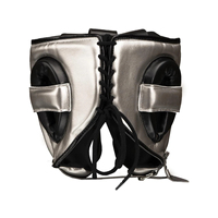 Casque de boxe en cuir PU violet avec fermeture à lacets, unisexe, pour adultes, casque de protection sportive pour l'entraînement de boxe
