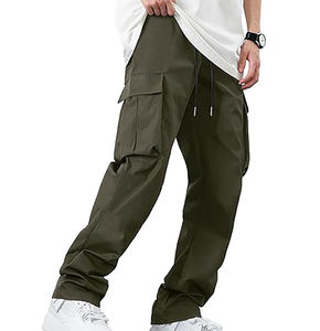 <b>Men's</b> Premium <b>Slim</b> <b>Fit</b> Jogging Sweatpants High Waist Baggy Cargo Pants Windproof Canvas Fabric Straight Pattern Sport <b>Work</b> Pants - Product Image 6