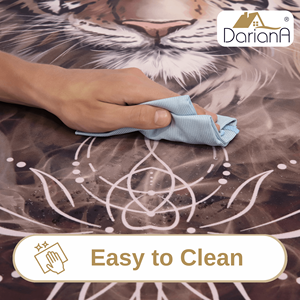 Premium Suede Yoga <b>Mat</b> Tiger Design Green 183 × 61 cm Thick 3 mm Natural Rubber Non Slip Yoga Pilates Fitness <b>Mat</b> - Product Image 5