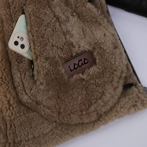 High Quality Mens Cow <b>Leather</b> <b>Jacket</b> Custom Fur Lining 100 Percent <b>Real</b> <b>Leather</b> <b>Jacket</b> - Product Image 6