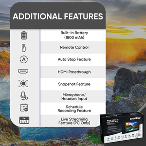 Soundbeast 4K HD กล่องจับภาพวิดีโอหรือวิดีโอสตรีมสด (พร้อมเสียง) จาก HDMI, AV, VHS, VCR, DVD, camcorders, Hi8, - Product Image 5