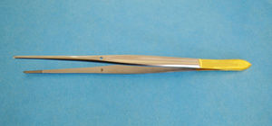 Pinzas de disección de acero inoxidable de grado médico McIndoe con insertos de carburo de tungsteno base quirúrgica Manual - Product Image 4