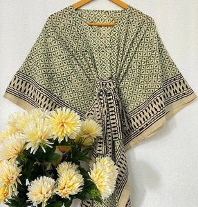 Jaipuri ชุดเดรสยาวผ้าฝ้ายพิมพ์ลายสำหรับเพื่อนเจ้าสาว, ชุดเดรสยาวคลุมชายหาด - Product Image 6