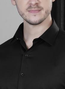 Camisa Negra de Primera Calidad para Hombre, para Oficina, Negocios, Uso Corporativo, Personal de Seguridad y Uso Diario, Disponible para Exportación - Product Image 3