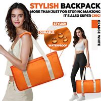 Jeu de Mahjong américain, ensemble de 166 tuiles de Mahjong de qualité supérieure avec sac de transport format voyageur, supports/poussoirs de Mahjong de style occidental