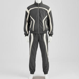 Conjunto deportivo personalizado para hombre de dos piezas con chaqueta con cremallera para pedidos al por mayor de marcas - Product Image 4