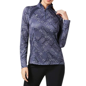 Latest Design Equestrian Clothing <b>Long</b> <b>Sleeve</b> Heat-Transfer Printed Breathable Quick Dry Plus Size Adult <b>Base</b> <b>Layer</b> Running - Product Image 2
