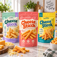 Sachet Doypack Personnalisé avec Fenêtre Transparente et Trou Euro, Qualité Alimentaire, pour Produits Alimentaires ou Bâtonnets de Fromage, en Mylar