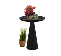 Table d'appoint personnalisée de style nordique en fer et aluminium, finition nickel gris-noir, pour salon, salle à manger, porche, décoration, artisanat moulé à la main