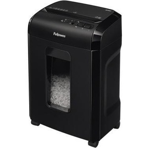 เครื่องทำลายเอกสาร Fellowes Powershred 10M P-5 สีดำ ความจุ 10 แผ่น (70 กรัม/ตร.ม.) สำหรับทำลายกระดาษเย็บเล่ม บัตรเครดิต แบบตัดละเอียด - Product Image 1