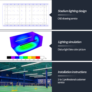 Luces LED para Canchas de Bádminton, Pádel, Tenis y Pickleball, Iluminación Interior Antideslumbrante para Deportes, Venta al Por Mayor - Product Image 2