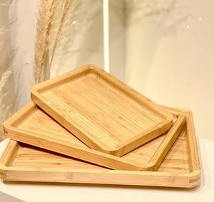 Nouveau design élégant plateau à thé en bambou plateaux de service à boissons en bois d'excellente qualité du meilleur fournisseur - Product Image 6