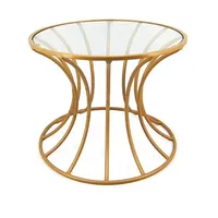 Table basse de haute qualité dessus en marbre Base en métal solide Style moderne idéal pour le salon salle d'attente bureau à domicile au meilleur prix