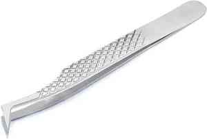 Pince à épiler professionnelle pour extension de cils Diamond Grip Outils en acier inoxydable à pointe pointue pour greffage de faux cils - Product Image 3