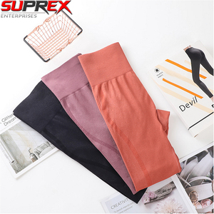 Womens Casual Winter High Waist Seamless Yoga <b>Leggings</b> Breathable Stretch Fabric Thermal <b>Fleece</b> Lining Knee-Length Gym - Product Image 3