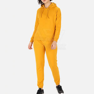 Pakistán hizo ligero último diseño mujeres chándal 100% algodón Color sólido mujeres chándal - Product Image 4