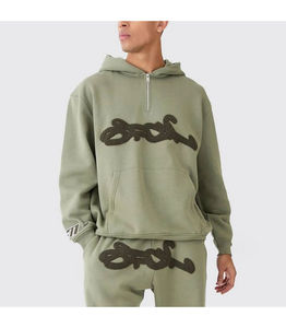 Ensemble de survêtement décontracté en molleton français unisexe de haute qualité, personnalisé, écologique, vente en gros, sweat-shirt à capuche 2 pièces - Product Image 2