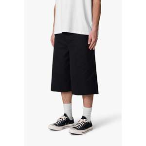 Shorts amples plissés noirs personnalisables avec logo OEM pour hommes, coupe décontractée, en coton et viscose, couleur unie, décontractés, respirants, pour l'été, fournisseur en gros - Product Image 4